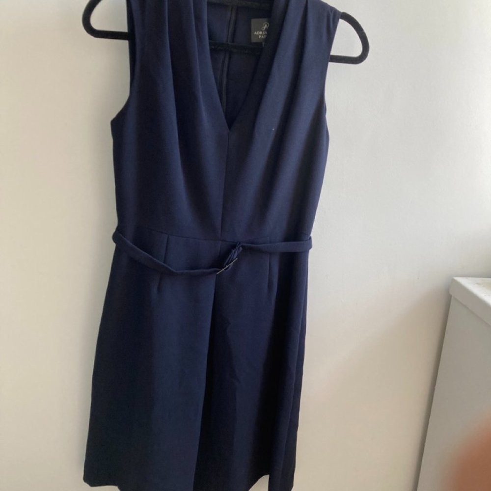 Adrianna Papell Blue Sleeveless Dress Size 4